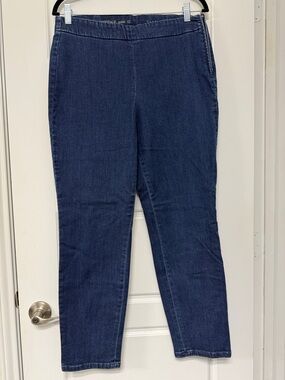 Talbots Dark Blue Denim A-Line Skirt